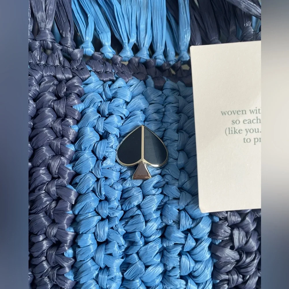 Kate Spade Sam Straw woven Bag- NEW - Picture 3 of 6